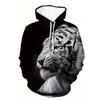 Spring Autumn Hooded Sweatshirt 3D Digital Printing Unisex Hoodies Men Women Fashion Loose Pullover