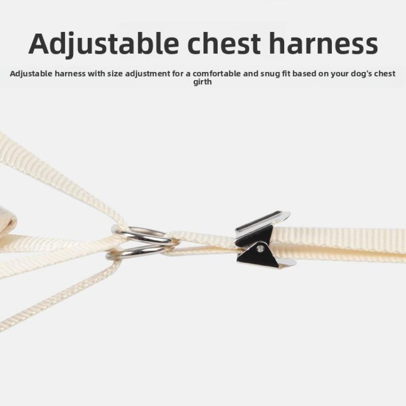 New Pet Leash for Small Dogs, Bow-shaped Dog Chest and Back Jacket