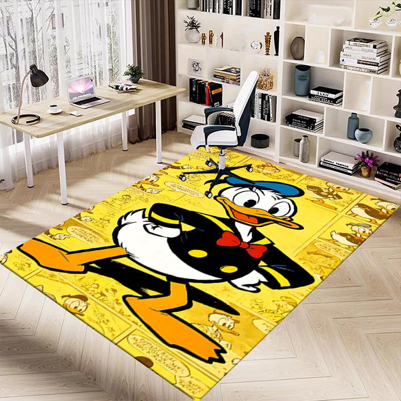 Dapper Duck'S Comic Adventure Carpet For Playroom Bedroom Living Room Sofa Home Decorkids Game Area Rug Nonslip Floor Mat