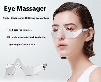 Červené světlo oční maska na tmavé kruhy, Přenosný masážní přístroj na oči s vibracemi, Dobíjecí přes USB FDA-CE, Dárek pro ženy
