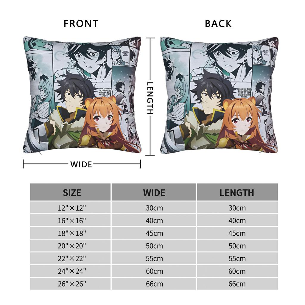 Raphtalia S-Shield Hero TRotSH Pillow Case Cute Funny Pillow Cover Design Pillowcases For Sofa Couch Bed Living Room