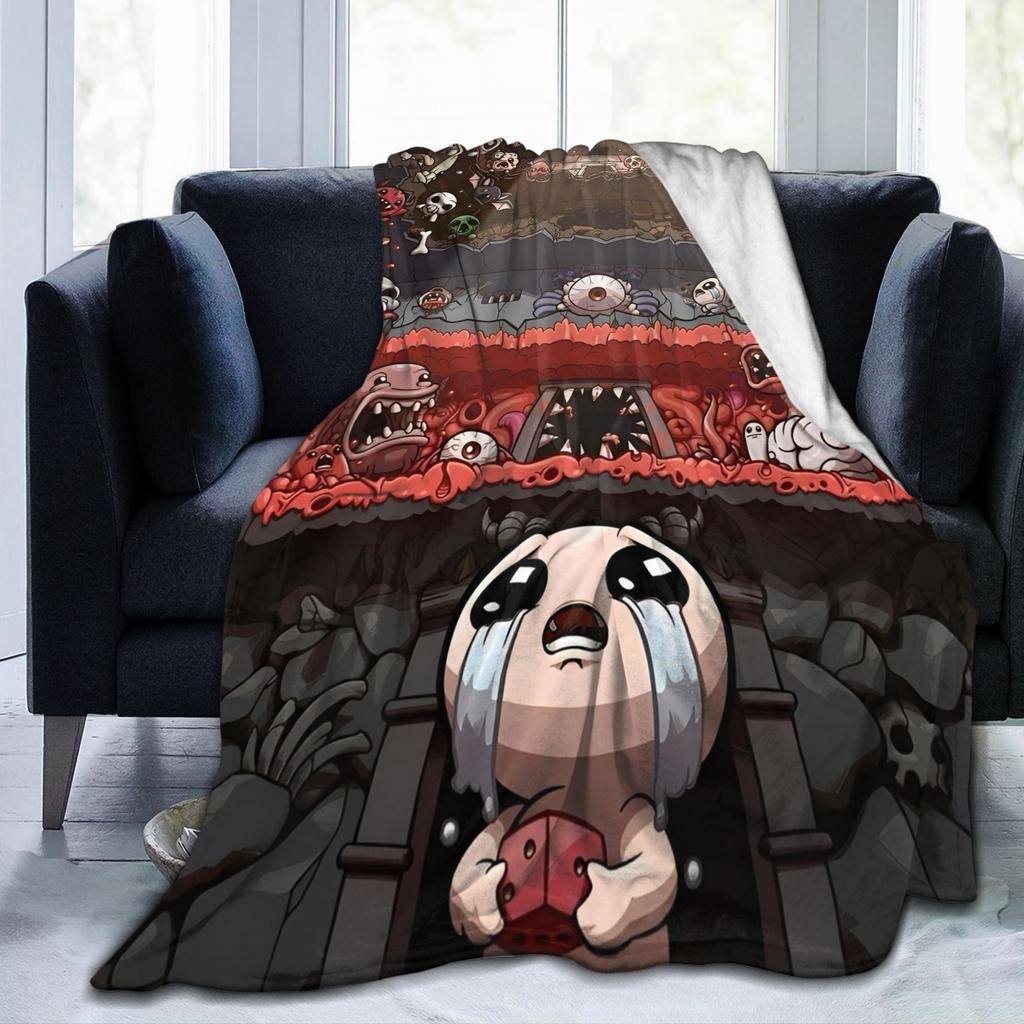 Funda de Manta de Dibujos Animados The Binding of Isaac Manta de Felpa para Lanzar Ultra-Suave para Coche Colcha