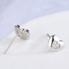 S925 Korean Style Sweet Asymmetric Earrings IOU Love Alphabet Letter Earrings Creative Design Heart-Shaped U-Shaped Earrings