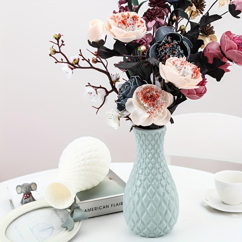 1 Stück Imitationskeramik-Kunststoffvase, geeignet für kreative Blumengesteckdekoration von Räumen, Hochzeiten und Szenen