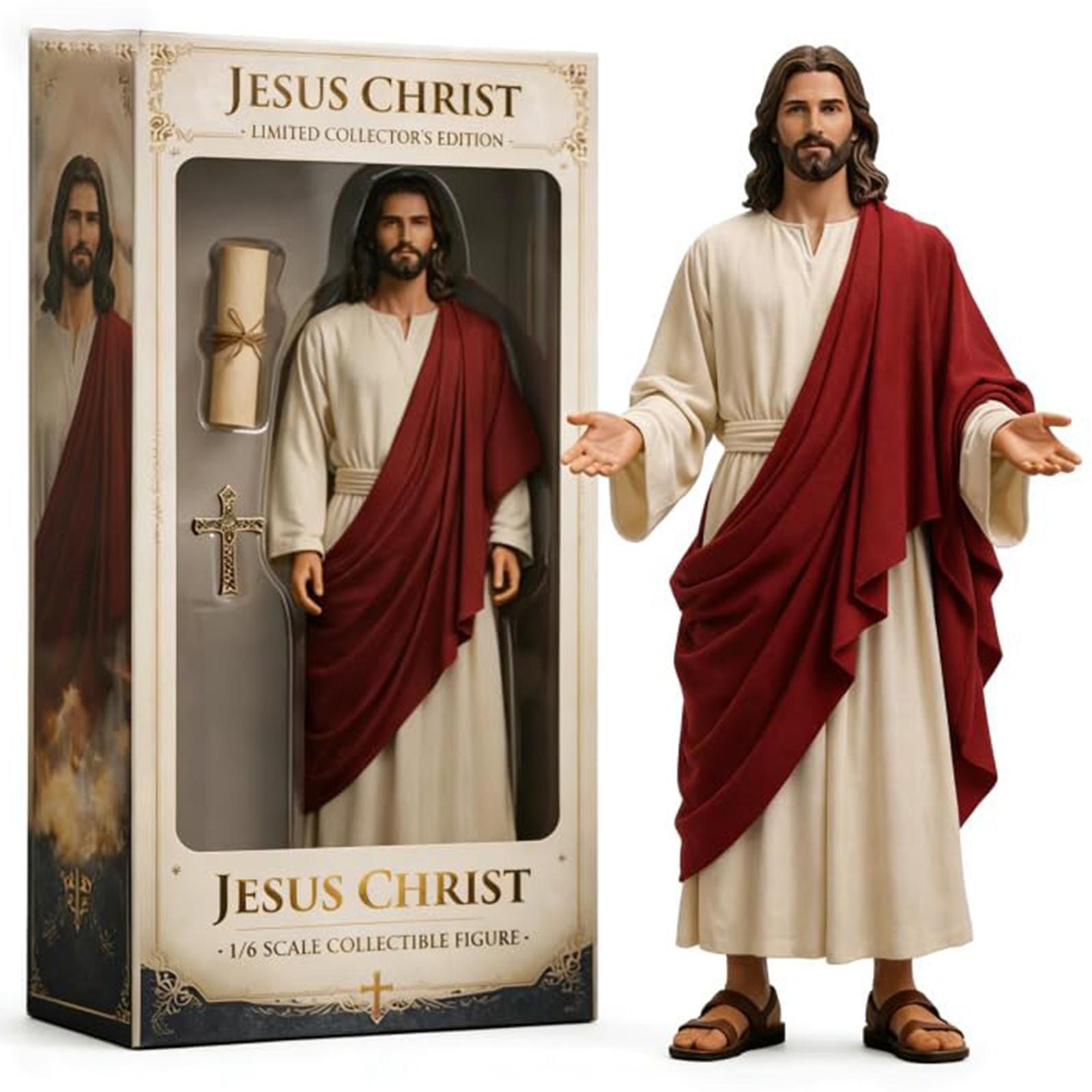 Jesus Open Arms Blessing Statue 1/6 Scale Figure Hand Painted Jesus Christ Figurine for Interior Decoration Home Gift