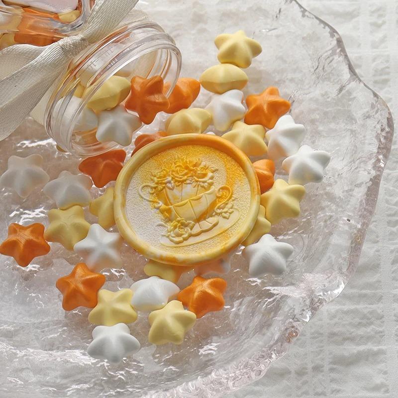 NEW 150pcs Five-pointed Pentagonal Lacquer Wax Grains Diy Envelope Sealing Hand Account Decorative