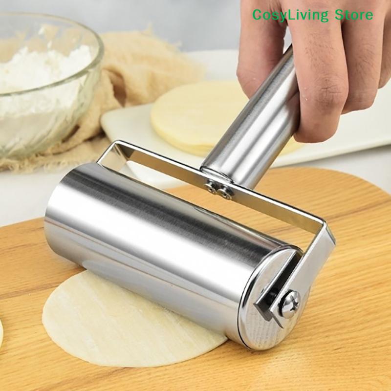 Double Head Rolling Pin Non-stick Dough Pastry Roller Noodles Pizza Pies Baking Tools Stainless Steel Kitchen Dumplings Machine