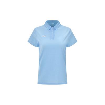 Lining Sponsorship Series Solid Color Casual Breathable Short Sleeve Polo Shirt Women Polo Shirts Ink-Blue APLS228-1