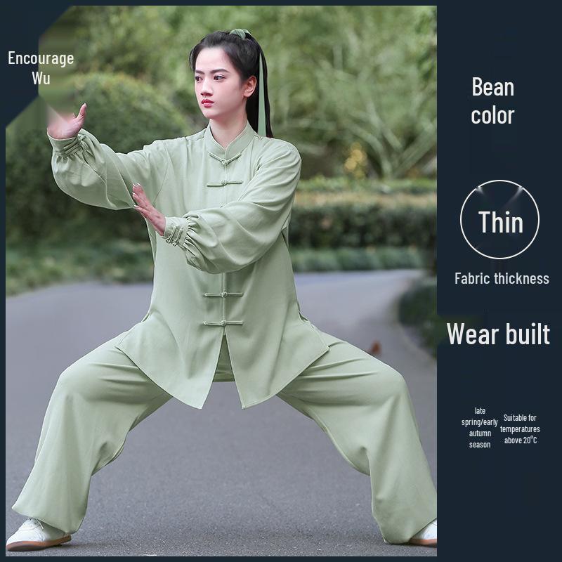 Liwu 2024 Cotton Linen Tai Chi Suit: Unisex Chinese-Style Martial Arts Wear for Spring/Autumn