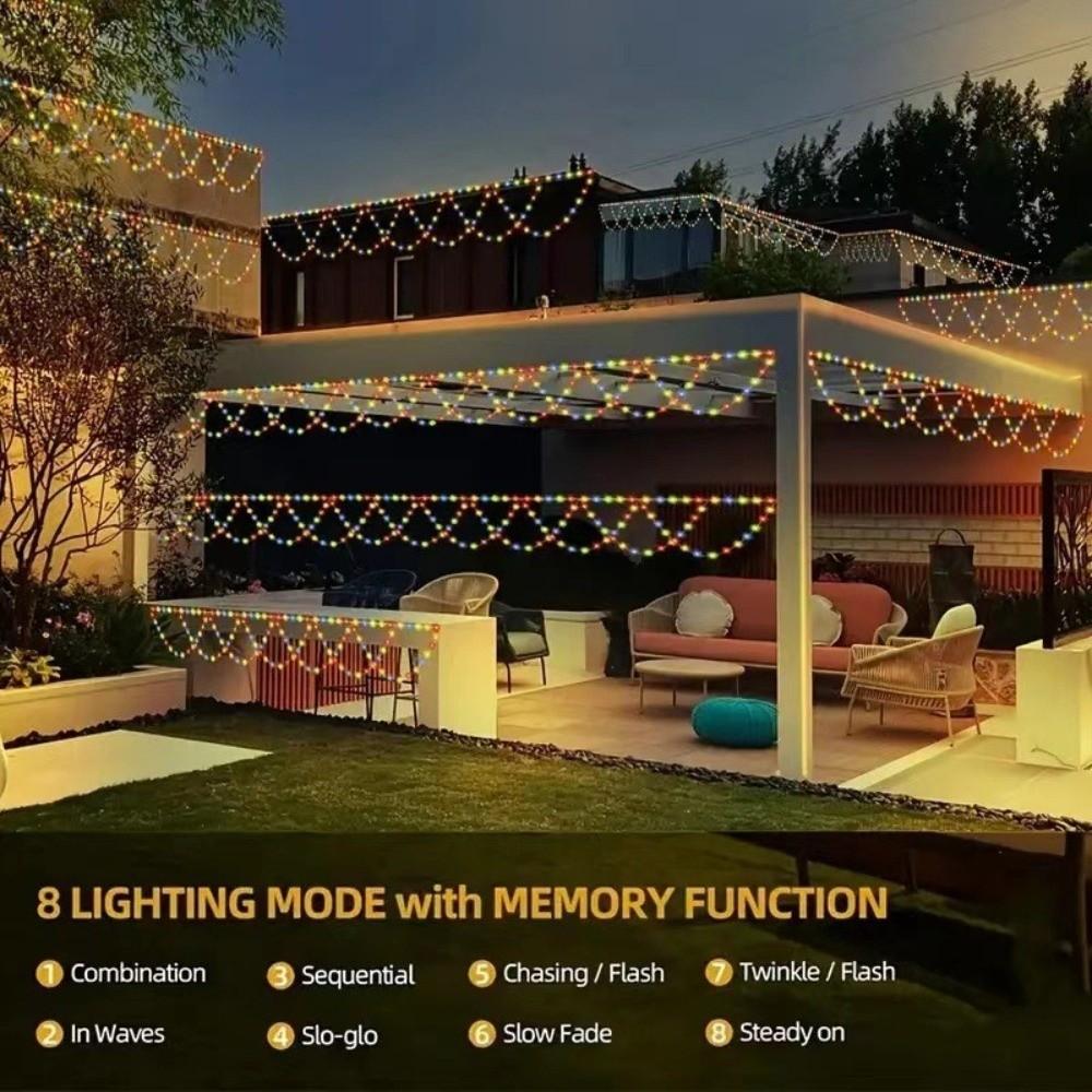4M Hanging Curtain Light USB Power Festival Lights Decorative Eave String Lamp Patio