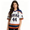 Men Women Unisex Ice Hockey Jersey Short Sleeve V Neck Sportswear Athletic Shirt Breathable Lightweight Fabric Durable Stitching
