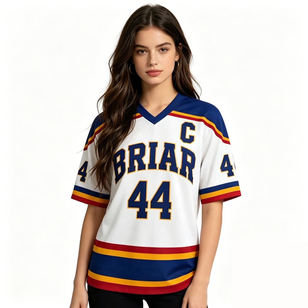 Men Women Unisex Ice Hockey Jersey Short Sleeve V Neck Sportswear Athletic Shirt Breathable Lightweight Fabric Durable Stitching
