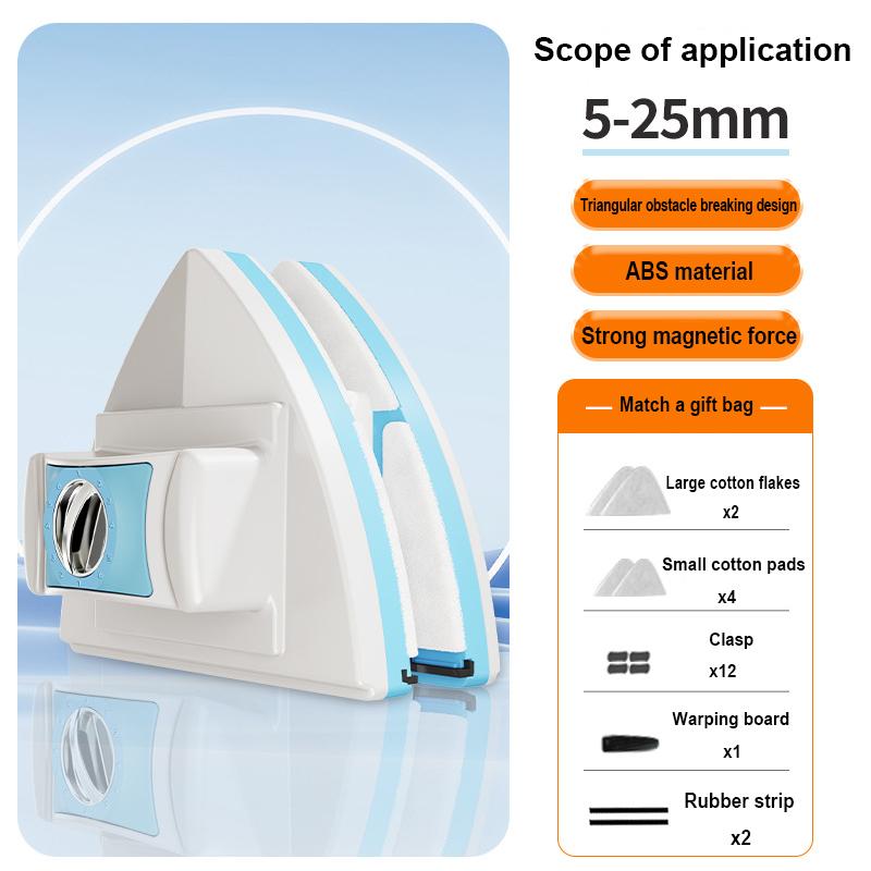 

Синий Новый Магнитный Инструмент для Мытья Окон Одинарное Двойное Остекление 6-ступенчатый Регулируемый Инструмент для Мытья Лобового Стекла для Высотных Зданий