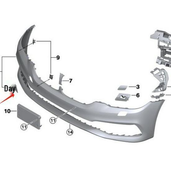 BMW 5 Series G38 Front Bumper Tow Hook Cover 51117436418