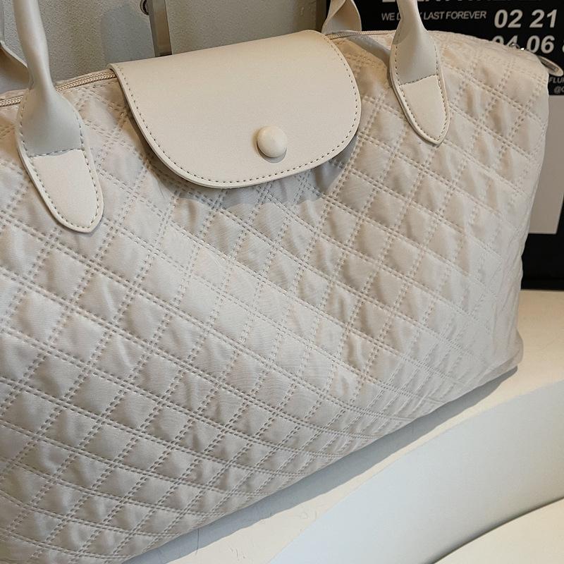 Women's Large-capacity Diamond Hand Luggage Bag for Daily Travel, Simple and Versatile Sports and Fitness Bag