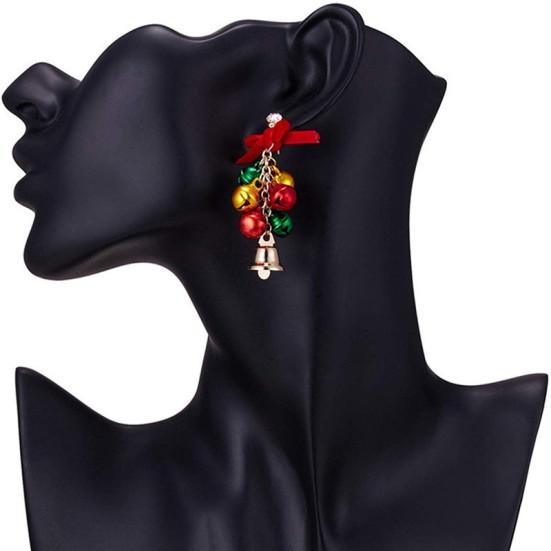 

И простые серьги-колокольчики с бантом Рождественские серьги