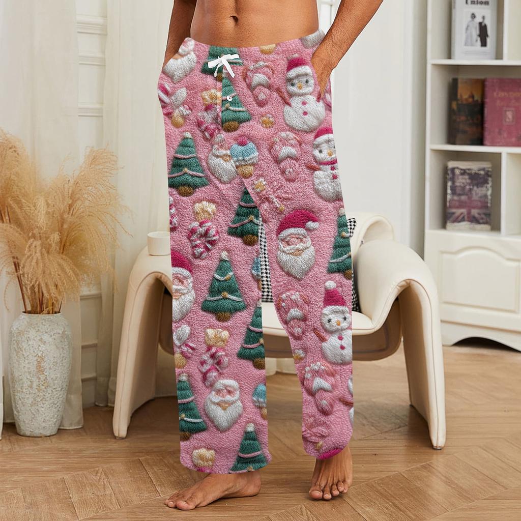 Pantalones de Navidad para Hombre, Pantalones Casuales para Dormir