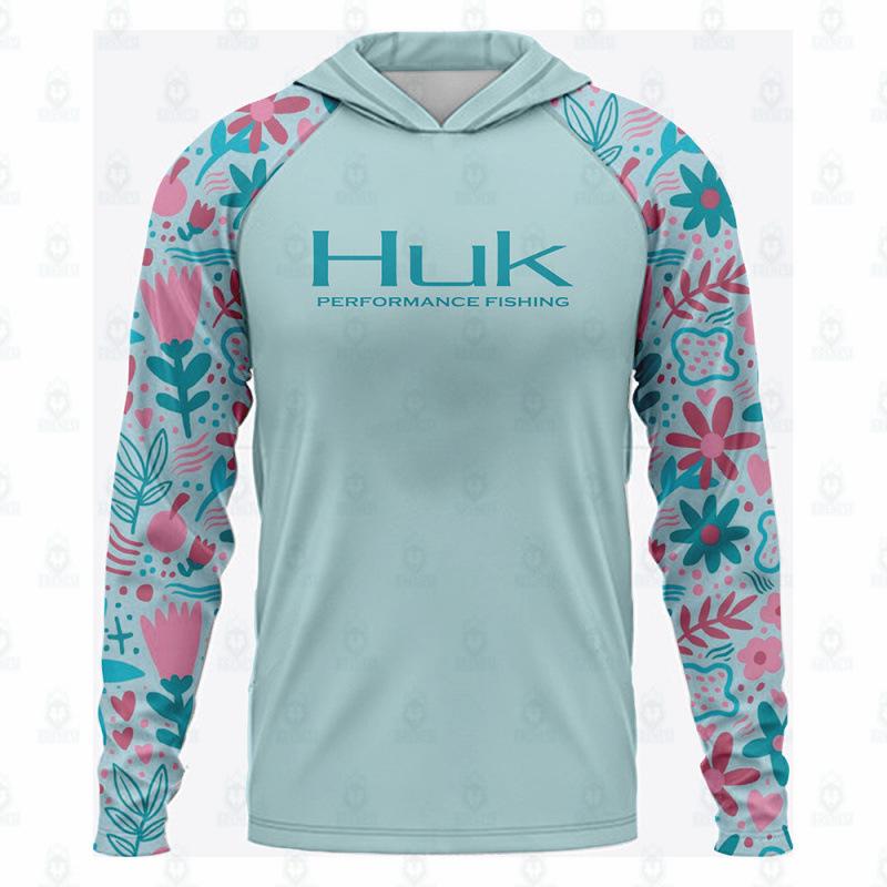 Huk Outdoor Meeresfischerei Hoodie: Anti-Mücken, Anti-UV, Fischerei-Bekleidung mit integriertem Milchseiden-Köder