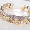 Steel Fun Jewelry Shiny Rhinestone Cuff Bracelets Bangles For Women Fashion Charm Bracelet Accessories Crystal Bracelet Gifts