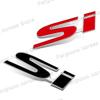 3D Chrome Metal SI Letter Logo Car Body Sticker Fender Side Emblem Rear Trunk Decor Decor For Honda Civic Accord Car Styling akf256