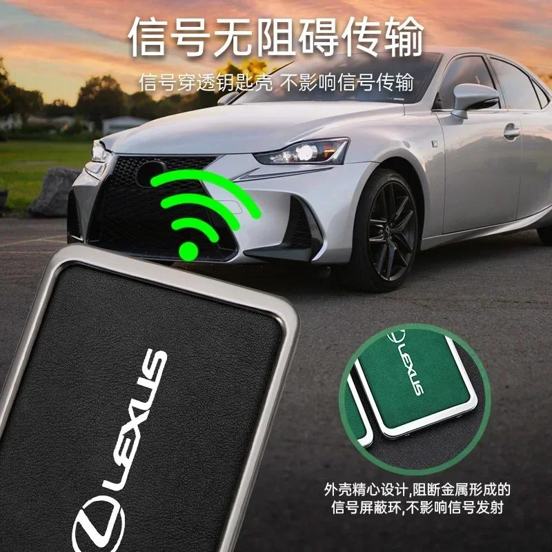 Zinklegierung Leder Auto NFC-Karte Intelligenter Fernschlüsselanhänger Hülle Abdeckung Schlüsselanhänger Halter Für Lexus F Sport ES LM GS IS NX RX LX LS RX300