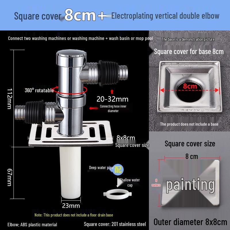 Dual-Purpose Drain Cover: Deodorant, Anti-Backflow, Overflow Protection