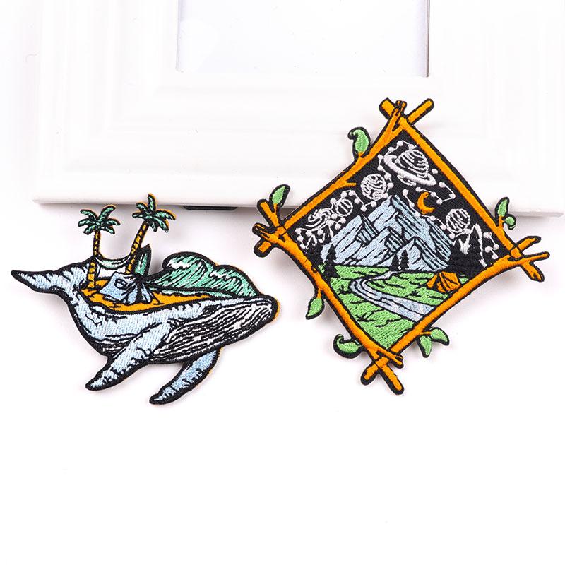 

2 шт / упаковка Плавкая вышивка Патч Утюг на нашивках Для одежды Термоадгезивные патчи для курток Джинсы Рюкзак Гладкий швейный пластырь