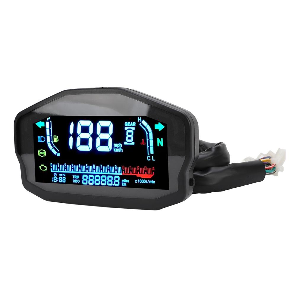 Motorcycle Digital Dash Panel DC8 To 12V Speedometer Odometer Tachometer RPM Gauge Replacement for Suzuki 1 2 4