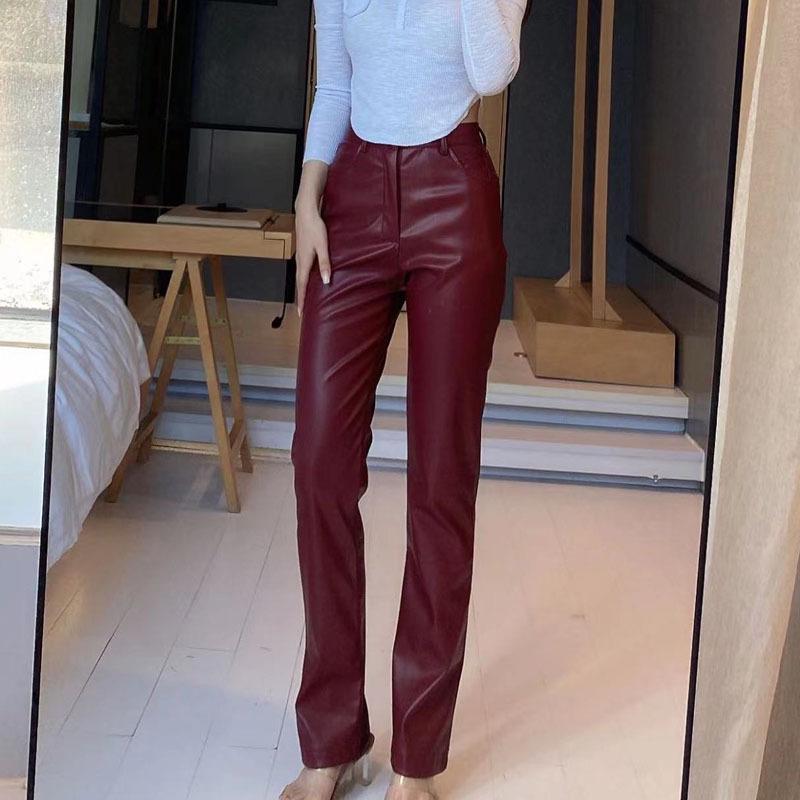 Leggings Donna 2024 in Pelle PU ad Alta Elasticità - Moda Europea e Americana