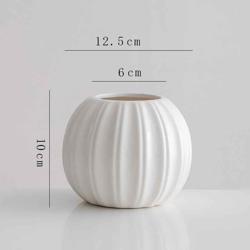 

White minimalist ceramic decorative vase with fresh flowers living room entrance desktop flower arrangement decoration vases