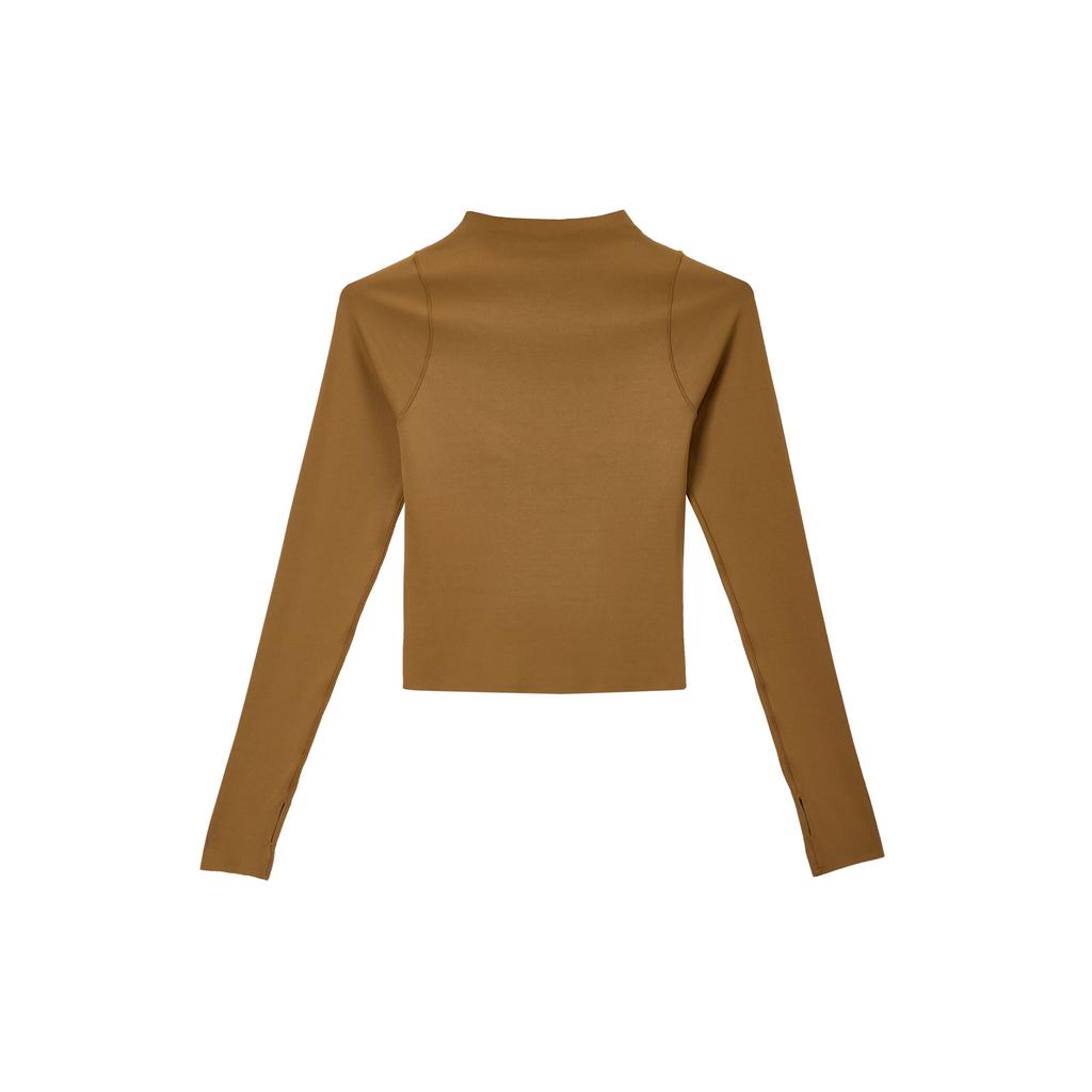 Nike Zenvy Atmungsaktiv Feuchtigkeitsableitend Schnelltrocknend Weich Leicht Einfarbig Rundhalsausschnitt Lässig Langarm T-Shirt Damen Tops FN3023-281
