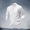 Maglietta da ciclismo e allenamento da uomo a zip corta a maniche lunghe ad asciugatura rapida