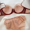 Summer Women Underwear Sexy Lace Deep V Push Up Bra Set Comfortable Underwie Bralette Female Plus Size Thin C D E Cup Lingerie