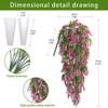 55CM Artificial Hanging Vine Garland Fake Lavender Flowers for Wedding Party Home Garden Yard Decor Wall Hanging Baskets Decor