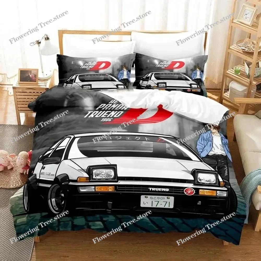 3D-Druck Initial D AE86 Bettwäsche-Set Bettdeckenbezug Bettset Steppdeckenbezug Kissenbezug Bettdecke King Queen Größe Jungen Erwachsene Bettwäsche-Set