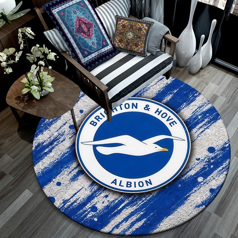 Brighton2 Round Area Rug,Carpet Rug for Living Room Bedroom Sofa Playroom Decor,Non-slip Floor Mat