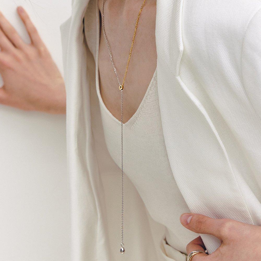 Subni Silver (C) Y-shaped Necklace