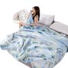 Print Summer Cooling Quilt Lightweight Breathable Thin Bedspread Soft Washable Comforter for Bedroom, Sofa, Dorm, All-Season Use