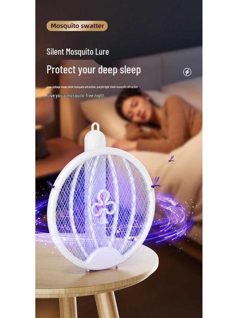 Rechargeable Foldable Electric Mosquito Swatter & Killer Lamp