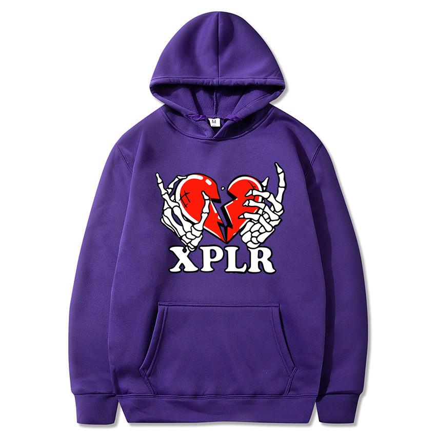 Heartbreak Print Hoodies Autumn Winter Fashion Fleece Casual Loose Sweatershirt Hooded for Men Women
