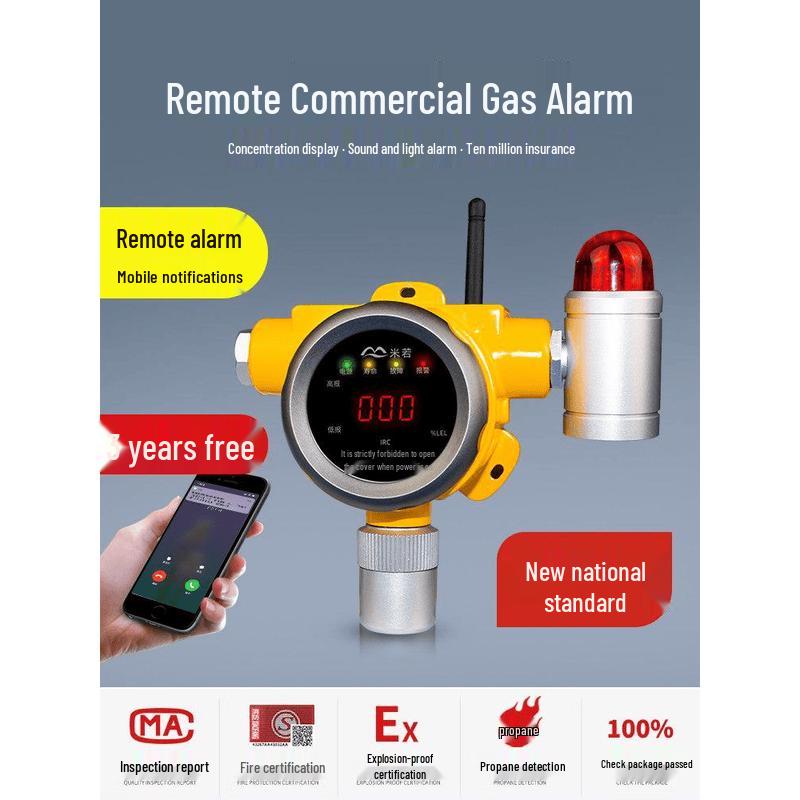 MDNG Baorui Combustible Gas Alarm with Auto Shut-off CN plug (adapter included)