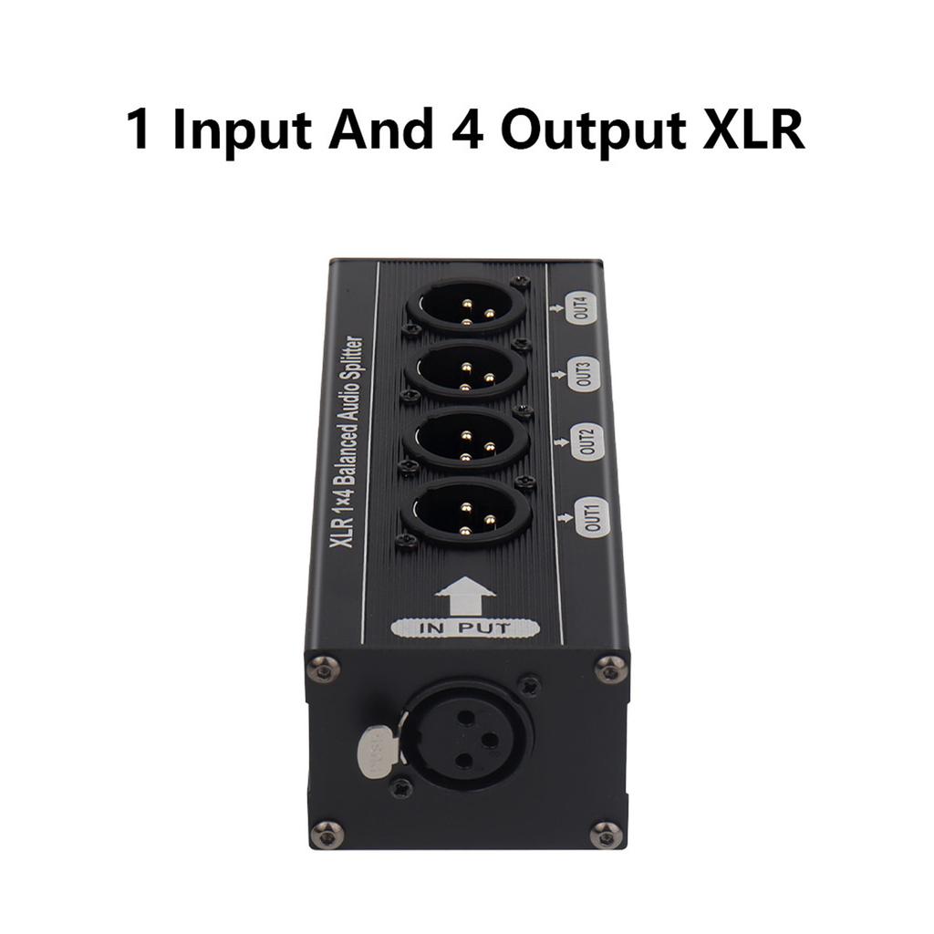 4 Channel Sound Splitter Networking Cable Extender Isolator Common Ground Interference Isolation 1 In 4 Out 3Pin Splitter
