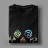 Men T-Shirt Genshin Impact  Vintage 100% Cotton Tees Short Sleeve  T Shirts Crewneck Clothing Printed