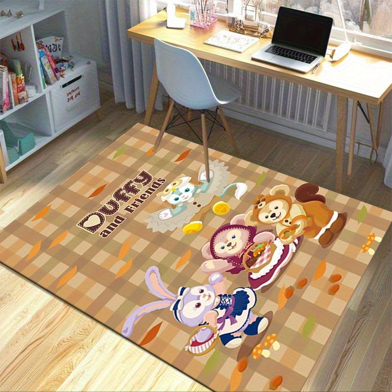 1pc. Cute Duffy and Friends Plush Rug - Perfect for Home Decor, Office Carpet, Chair Cover, Outdoor Use, and Gift Ideas!z0410148
