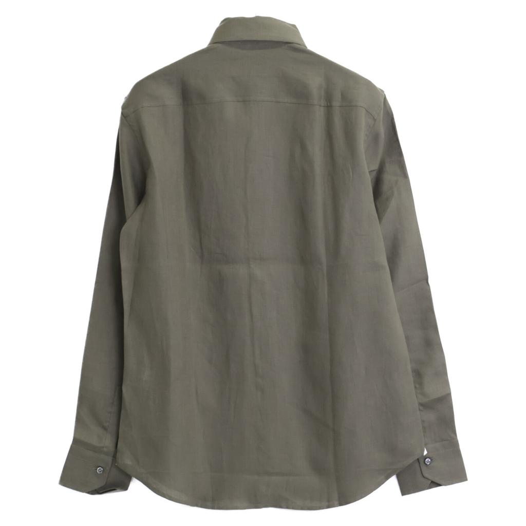 Massimo d'Augusto Khaki MAX6 100% Linen One-Piece Button-Down Shirt Tops M khakiUsed