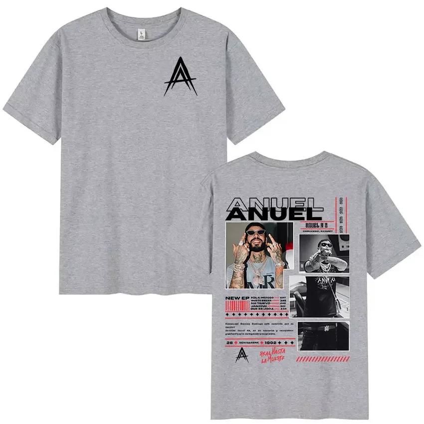 Rapper Anuel AA Album 2025 Graphic T Shirt Unisexs Hip Hop Gothic Retro Short Sleeve TShirts Clothing High Quality Cotton Tshirt