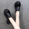 Women's High-End French Leather Loafers: 2025 New Thick-Soled, Height-Increasing, Soft & Versatile British Style Shoes