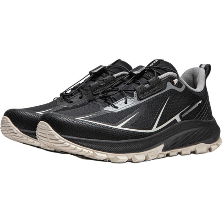 Li Ning Kids Outdoor Cloud Field Comfortable Non-Slip Wear-Resistant Low-Top Running Shoes Kids Sneaker Black YKFU104-1