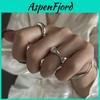 Elegant Adjustable Copper Geometric Ring For Women Fashionable Ins Style Unique Design