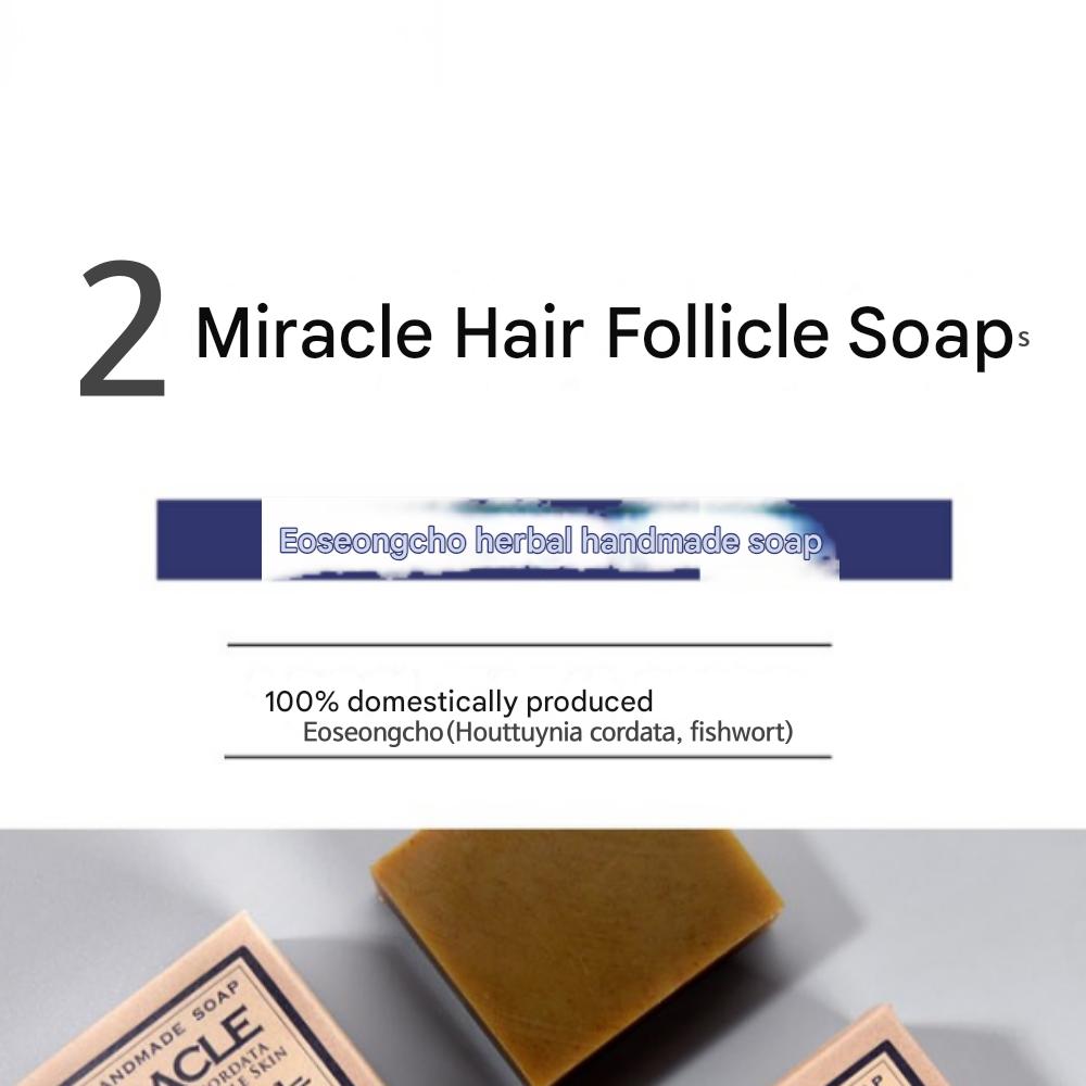 Miracle Folliculitis Soap, Handmade Natural Soap with Houttuynia cordata, 100g x 2
